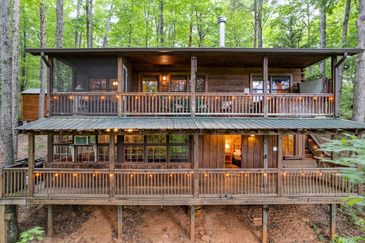 Secluded Sunrise Ridge-10 Min From Blue Ridge, King Beds, Hot Tub, 2 Porches, Fireplace Wood Burning, Mountain View, Cozy Экстерьер фото